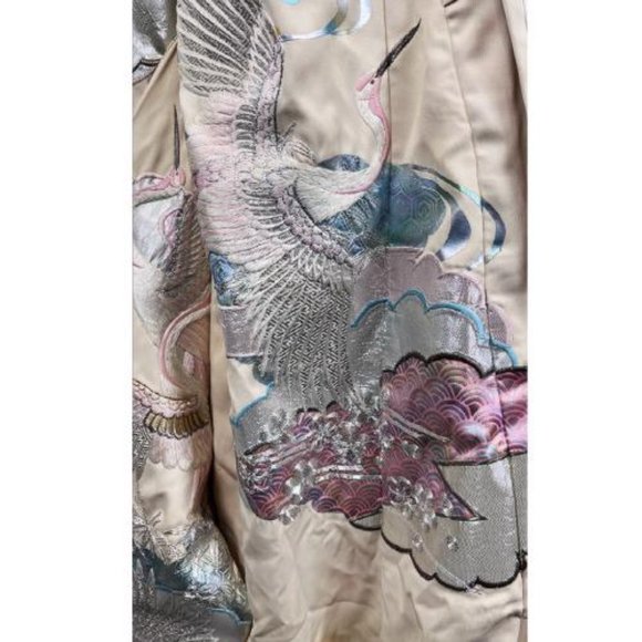 ANTIQUE JAPANESE WEDDING CEREMONIAL KIMONO DRESS COAT - Picture 7 of 15